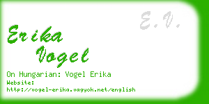 erika vogel business card